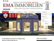 Tablet Screenshot of ema-immobilien.de